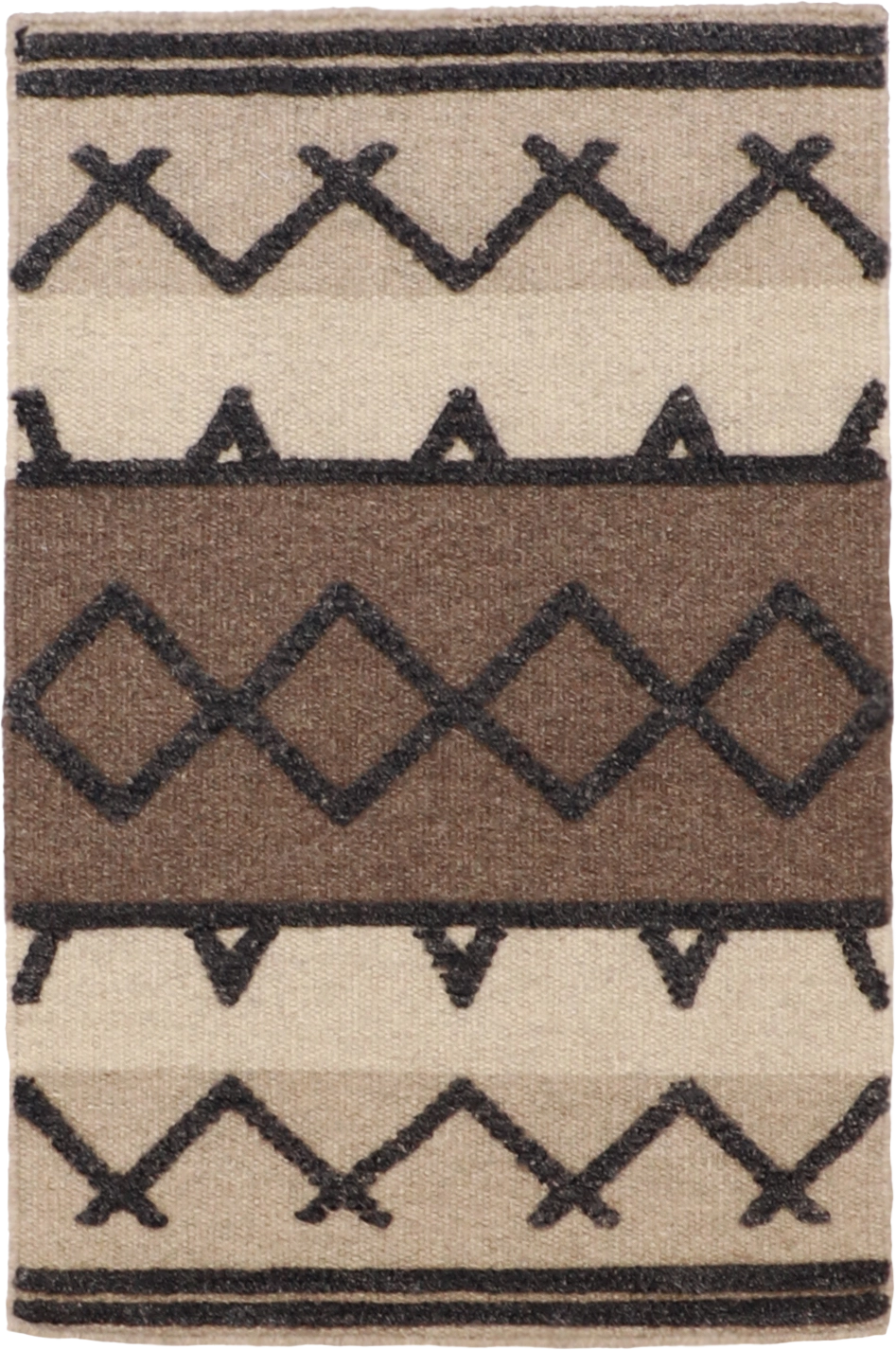 W 2 L 3 Modern 100% Wool Hand-Woven All-Over Design - 62703