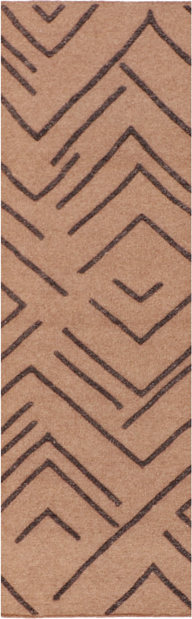 W 2.6 - L 8 Modern Runner 100% Wool Hand-Woven All-Over Design - 62705
