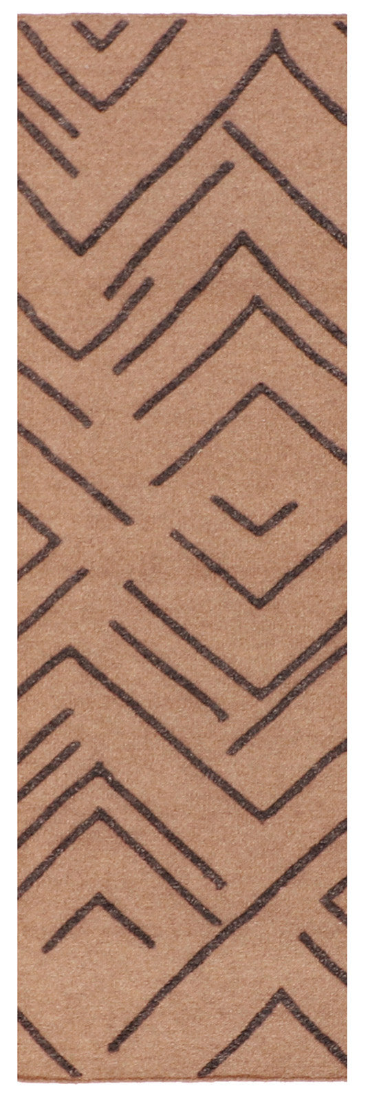 W 2.6 L 6 Modern Runner 100% Wool Handmade All Over Design - 62709