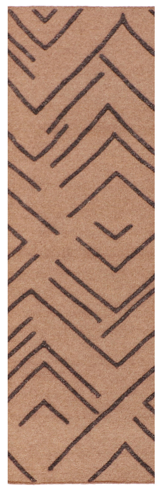 W 2.6 L 6 Modern Runner 100% Wool Handmade All Over Design - 62709
