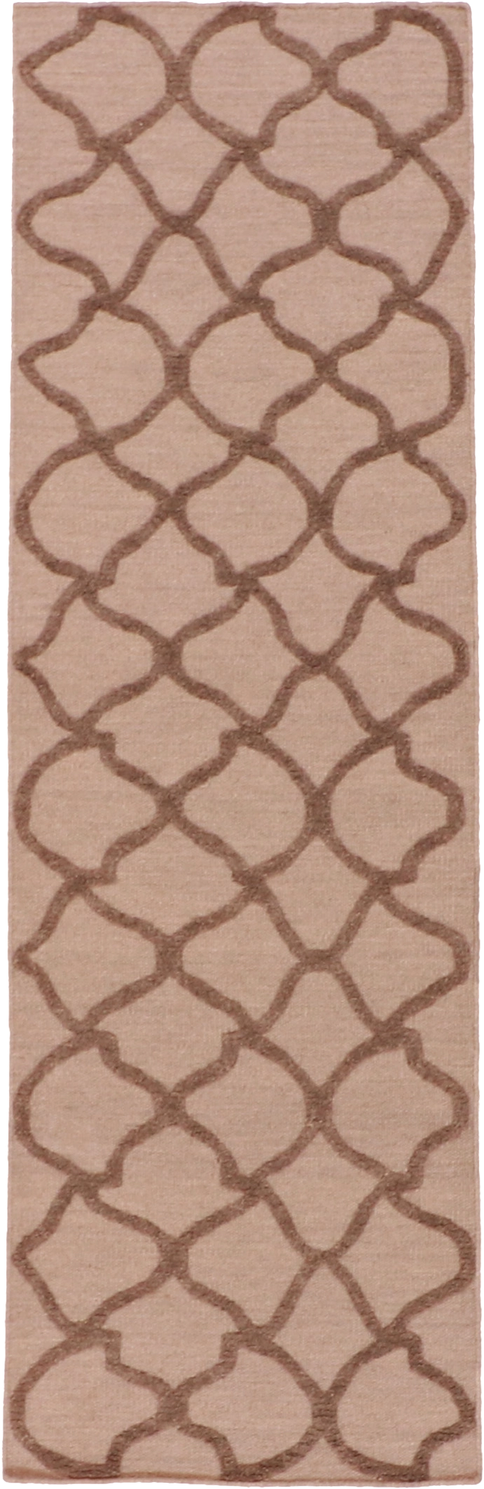 W 2.6 L 8 Modern Runner 100% Wool Hand-Woven All-Over Design - 62713