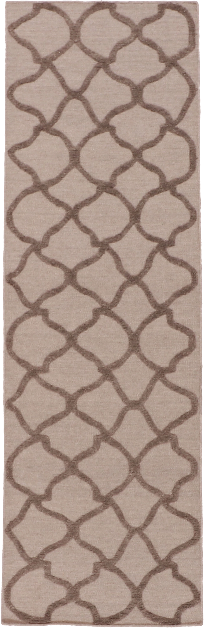 W 2.6 L 10 Modern Runner 100% Wool Hand-Woven All-Over Design - 62717