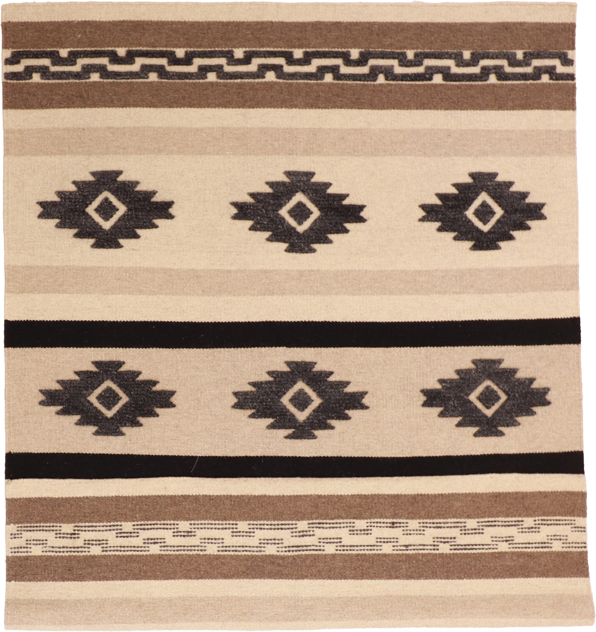W 5 L 7 Mountain Modern 100% Wool Hand-Woven All-Over Design - 62739