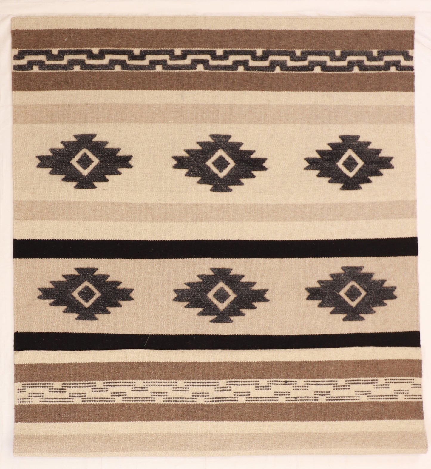 W 5 L 7 Mountain Modern 100% Wool Hand-Woven All-Over Design - 62739