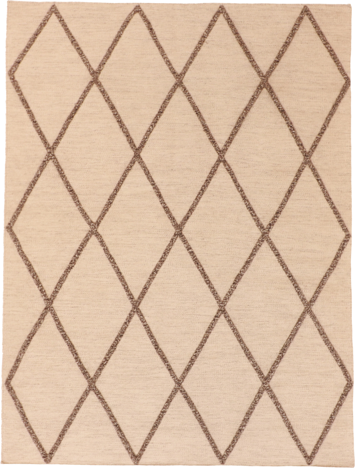 W 5 L 7 Mountain Modern 100% Wool Hand-Woven Geometric Design - 62741