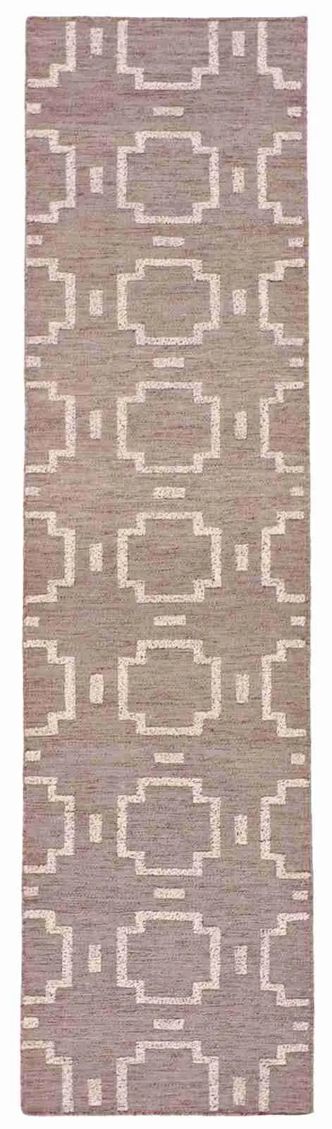 Runner - Modern Fine All Over Rectangle - Hand Knotted Rug — 62742