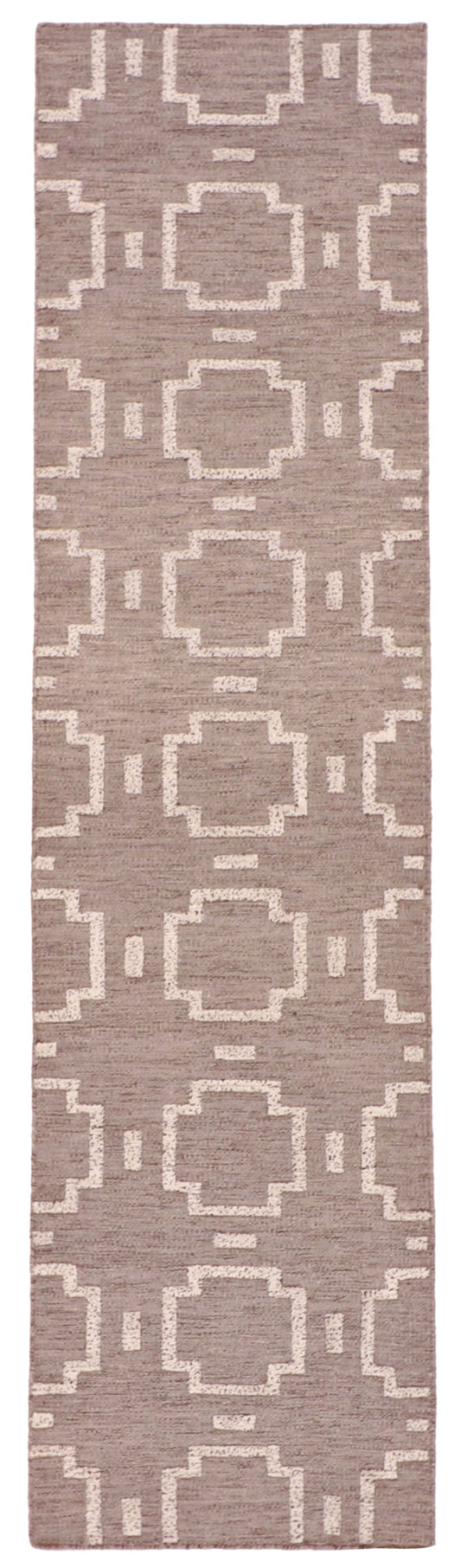 Runner - Modern Fine All Over Rectangle - Hand Knotted Rug — 62743