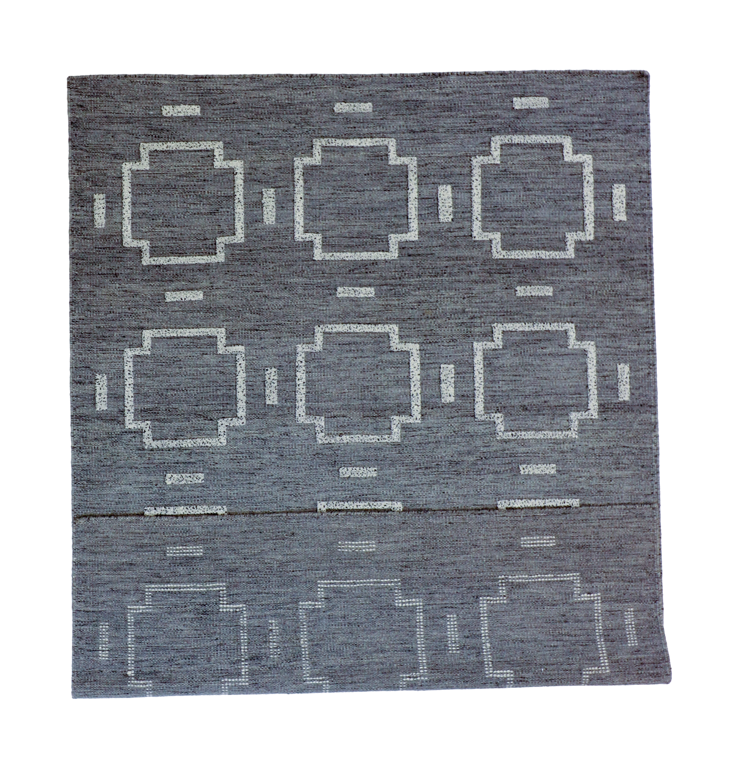 W 5 L 7 Modern 100% Wool Hand-Woven All-Over Design - 62744