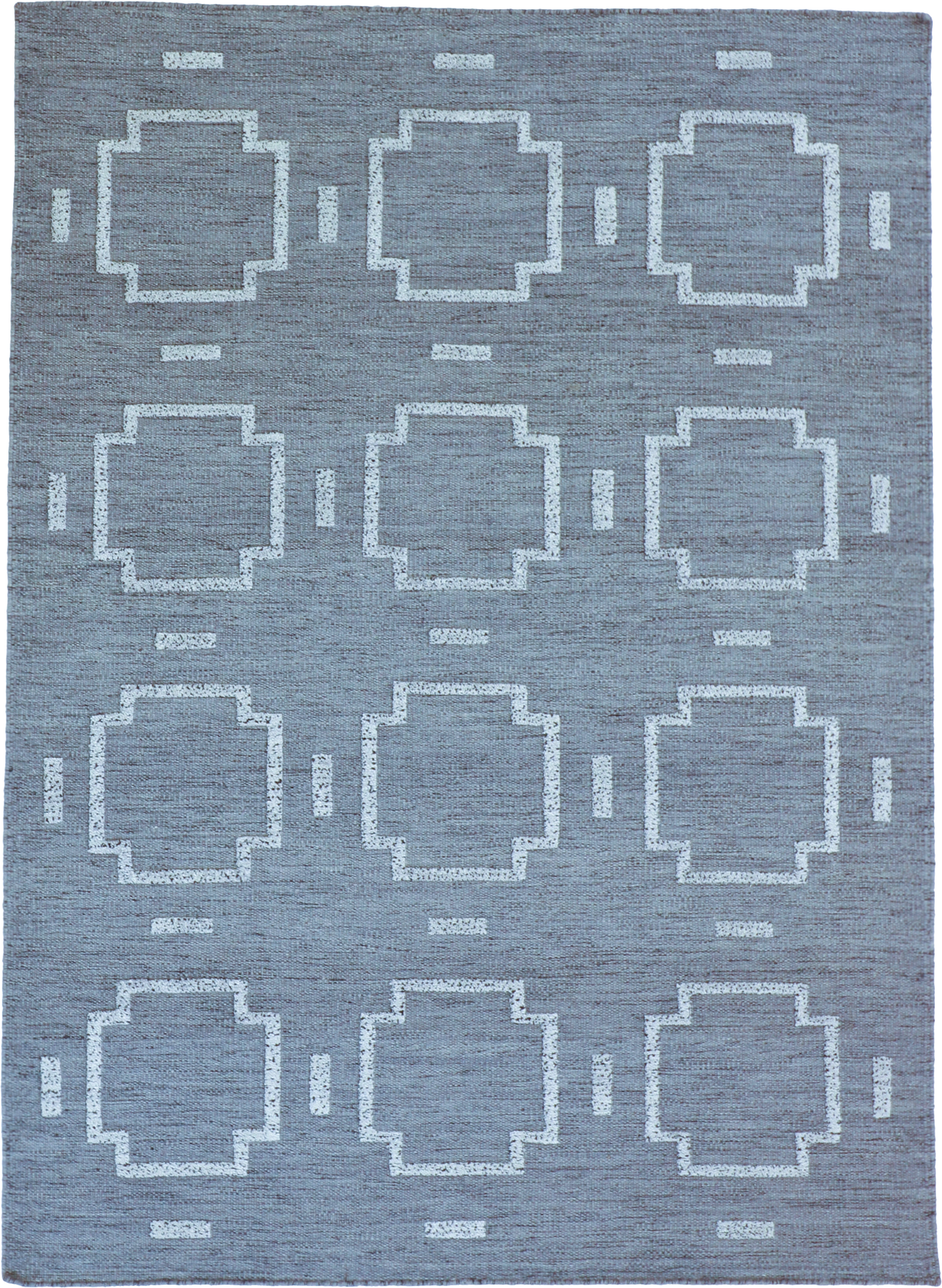 W 5 L 7 Modern 100% Wool Hand-Woven All-Over Design - 62744