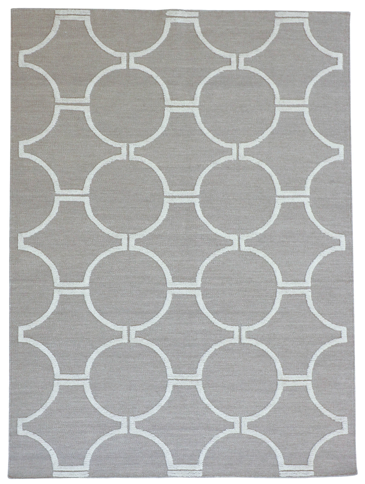W 5 L 7  Modern 100% Wool Hand-Woven All-Over Design -  62748