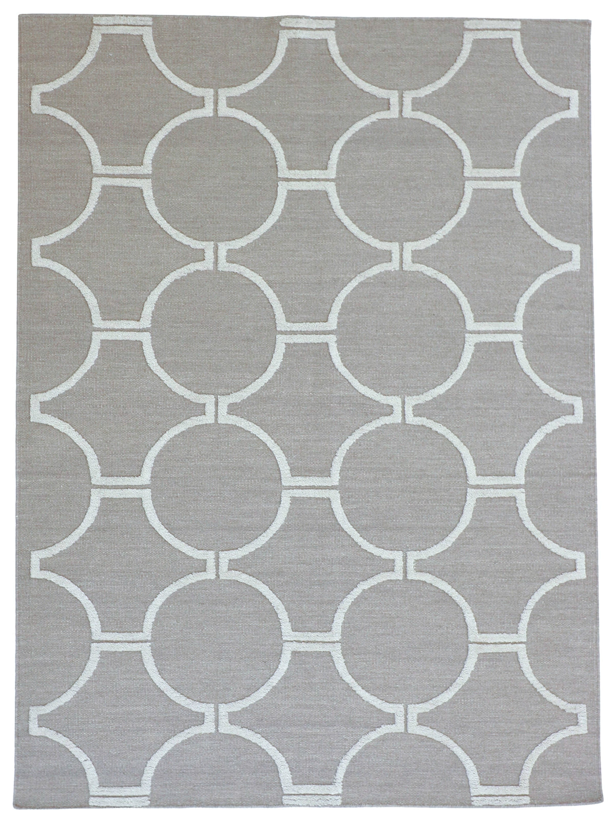 W 5 L 7  Modern 100% Wool Hand-Woven All-Over Design -  62748