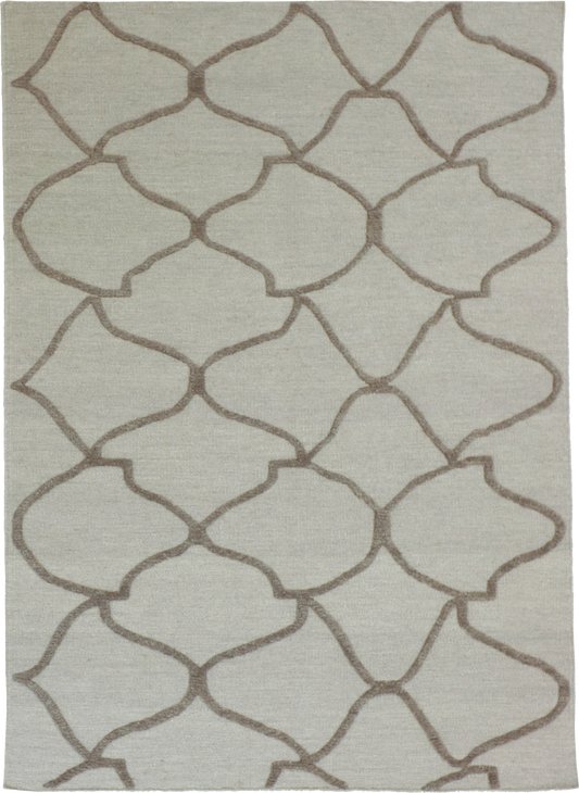 W 5 L 7 Modern 100% Wool Hand-Woven All-Over Design - 62750