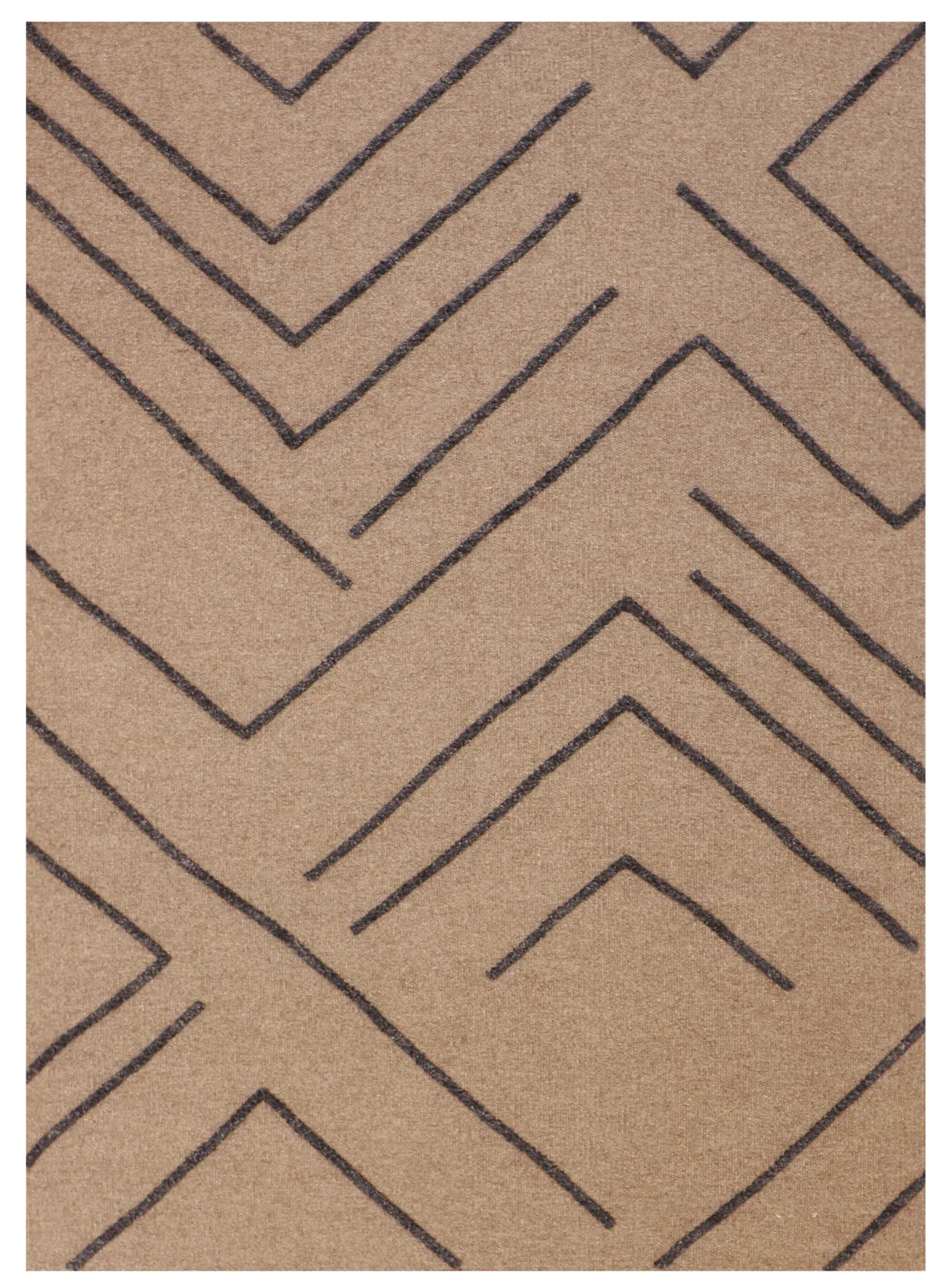 W 5 L 7 Modern Kilim 100% Wool Hand-Woven All-Over Design - 62752