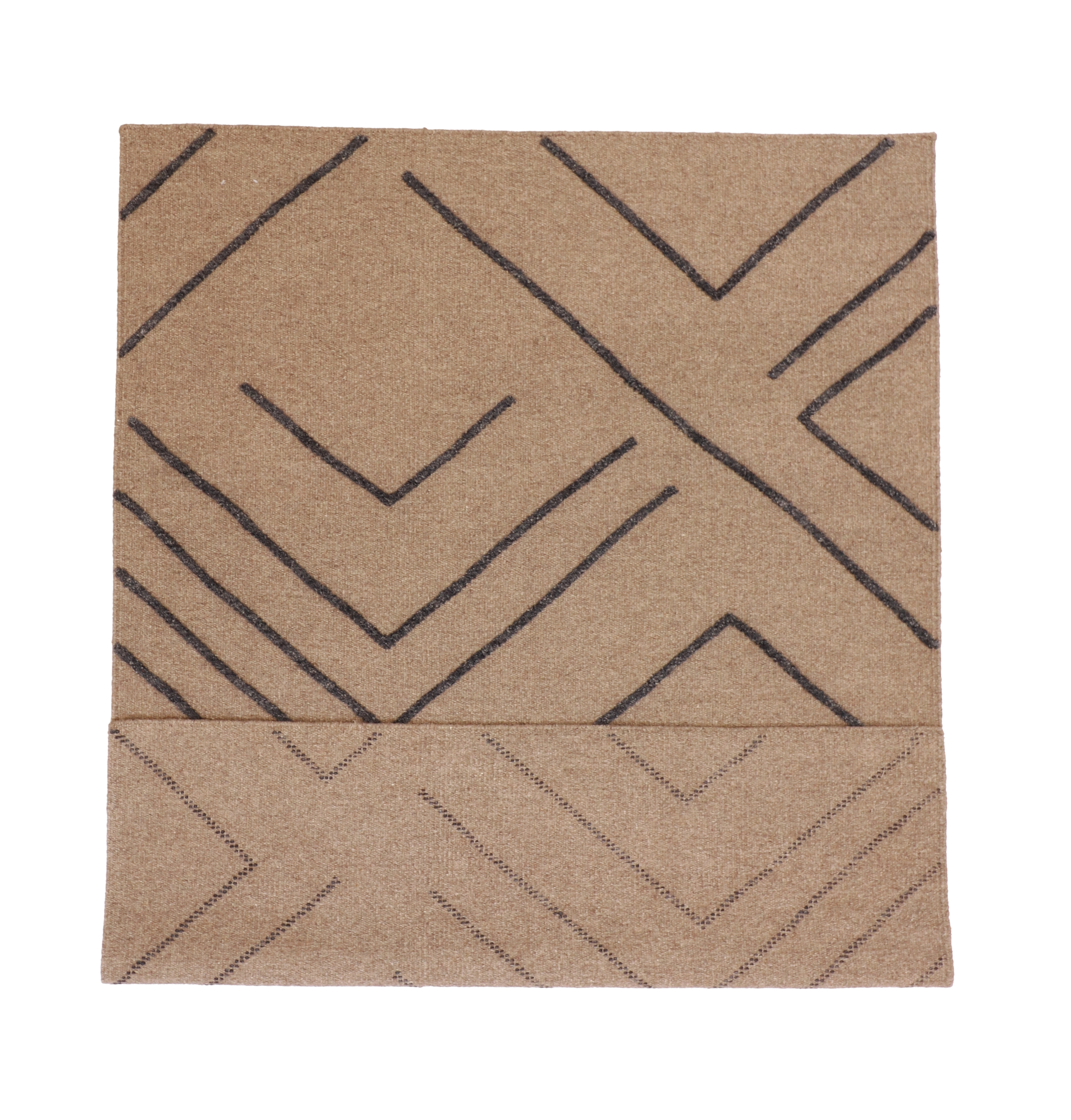 W 5 L 7 Modern Kilim 100% Wool Hand-Woven All-Over Design - 62752