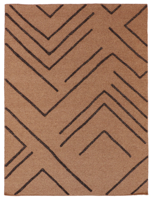 W 5 L 7 Modern Kilim 100% Wool Hand-Woven All-Over Design - 62753
