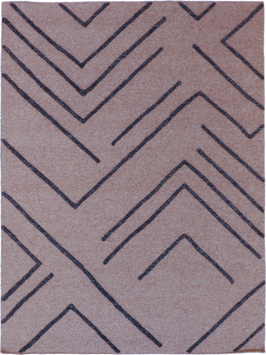 W 5 L 7 Modern Kilim 100% Wool Hand-Woven All-Over Design - 62753