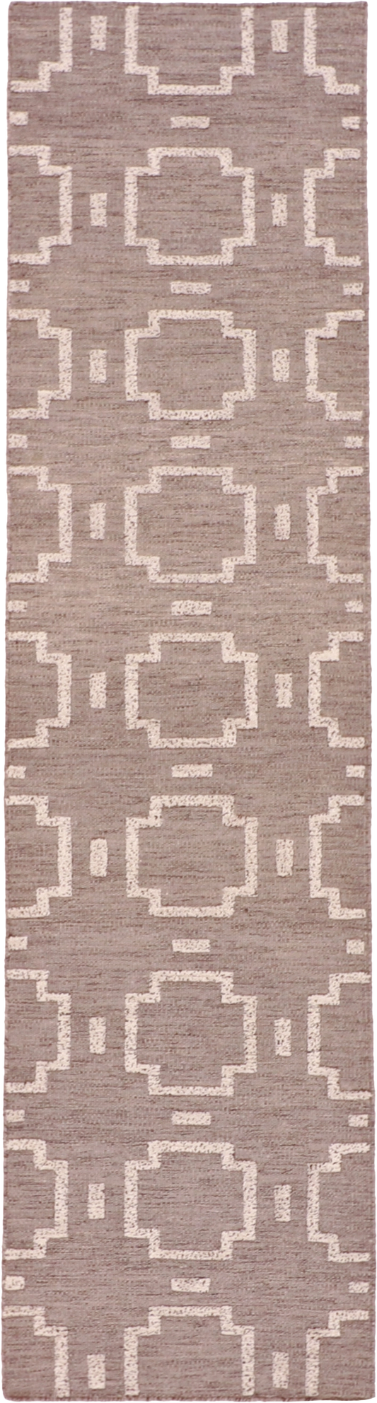 W 2.6 L 7.10 Sparta Runner 100% Wool Hand-Woven All-Over Design 62757