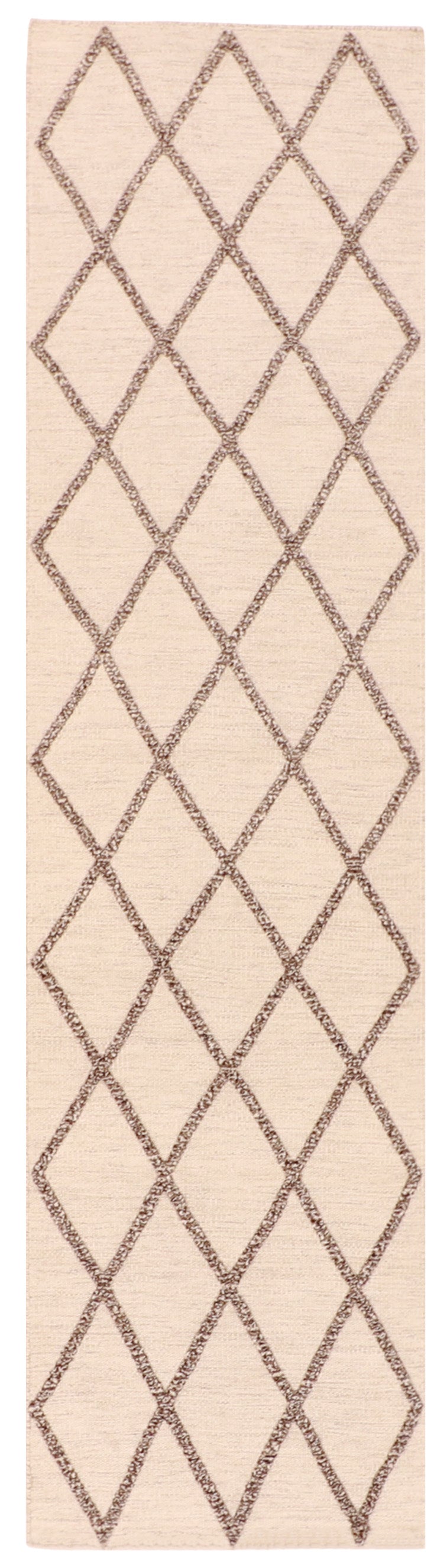 Runner - Modern Fine All Over Rectangle - Hand Knotted Rug — 62769