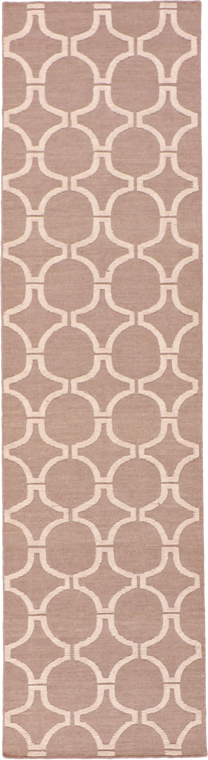 W 2.6 L 8 Modern Runner 100% Wool Hand-Woven All-Over Design - 62774