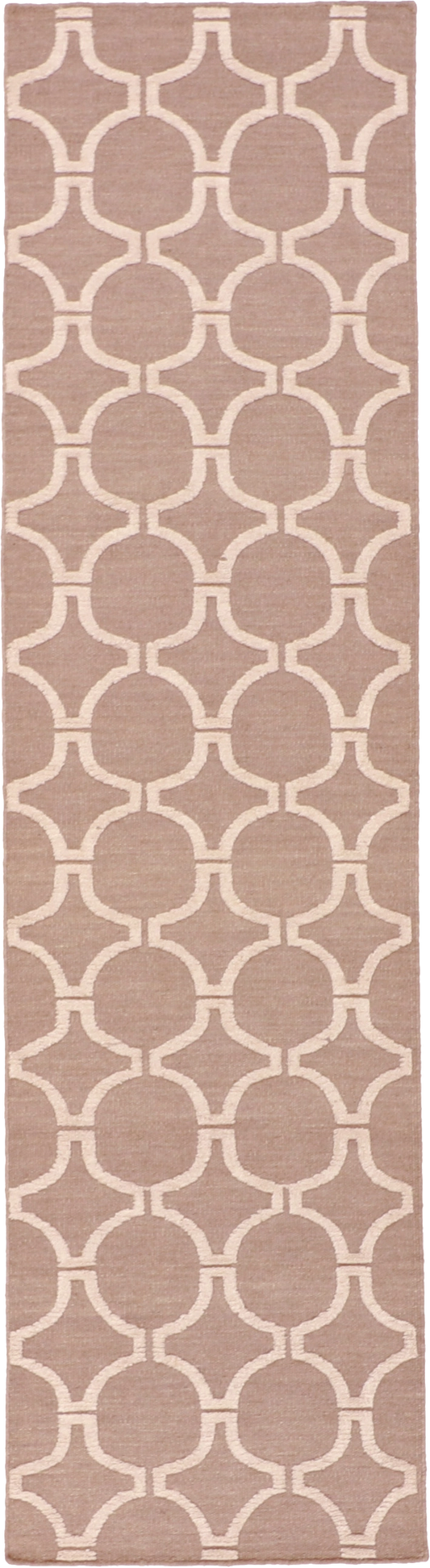 W 2.6 L 8 Modern Runner 100% Wool Hand-Woven All-Over Design - 62774
