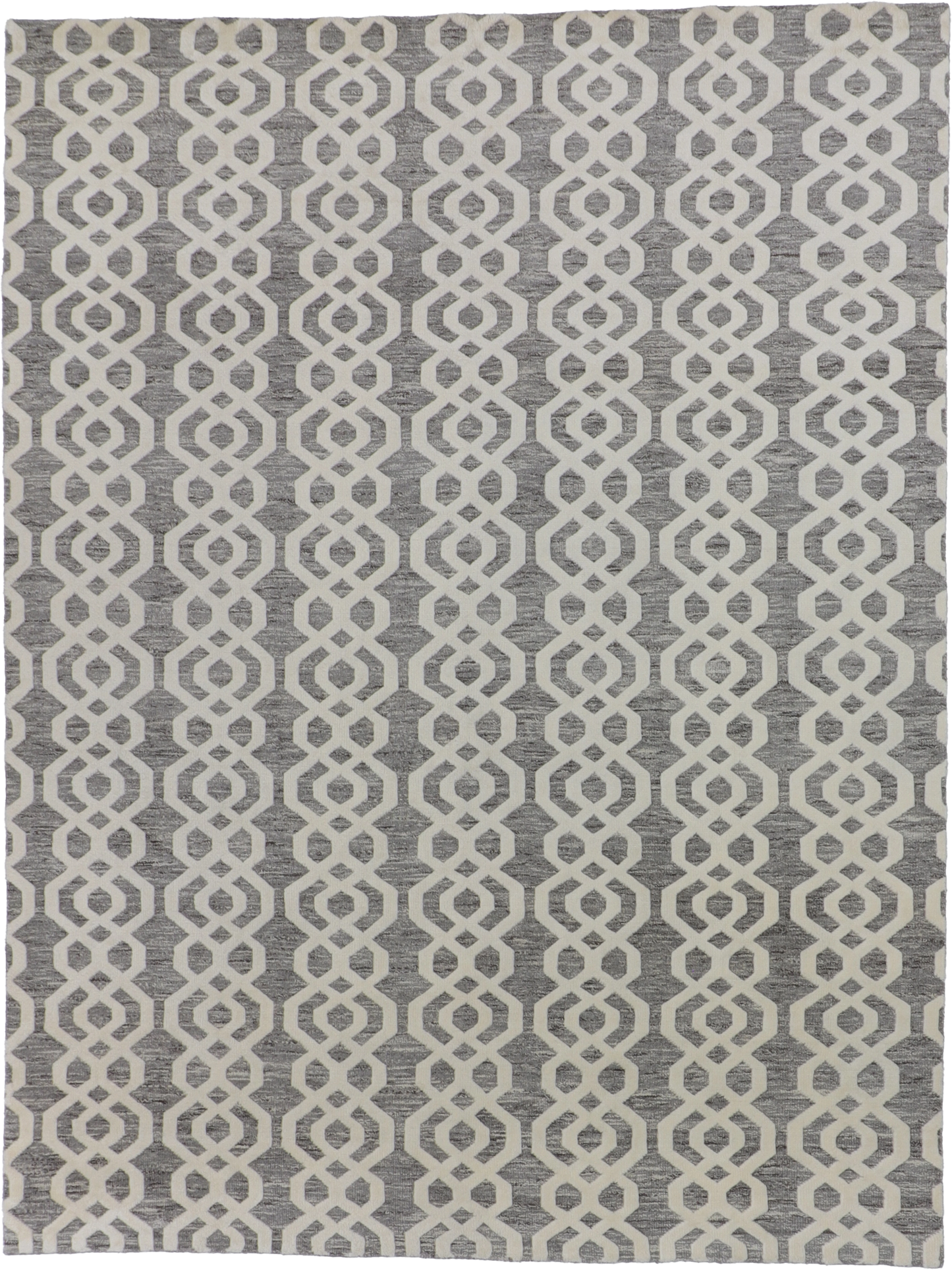 W 9 L 12 Morroccan 100% Wool Hand-Woven All-Over Design - 62784