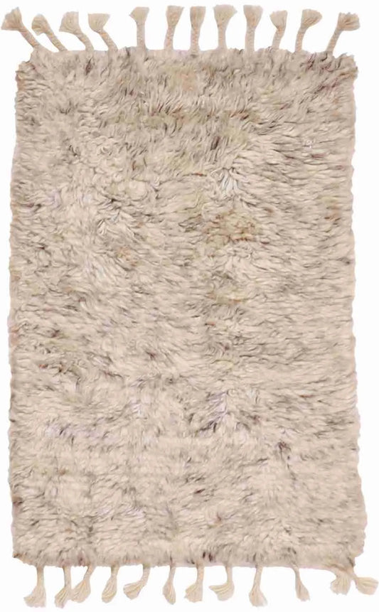W 3.2 - L 5.2 - Moroccan Wool All Over Rectangle - Finest Hand-Knotted Quality Wool - 62794