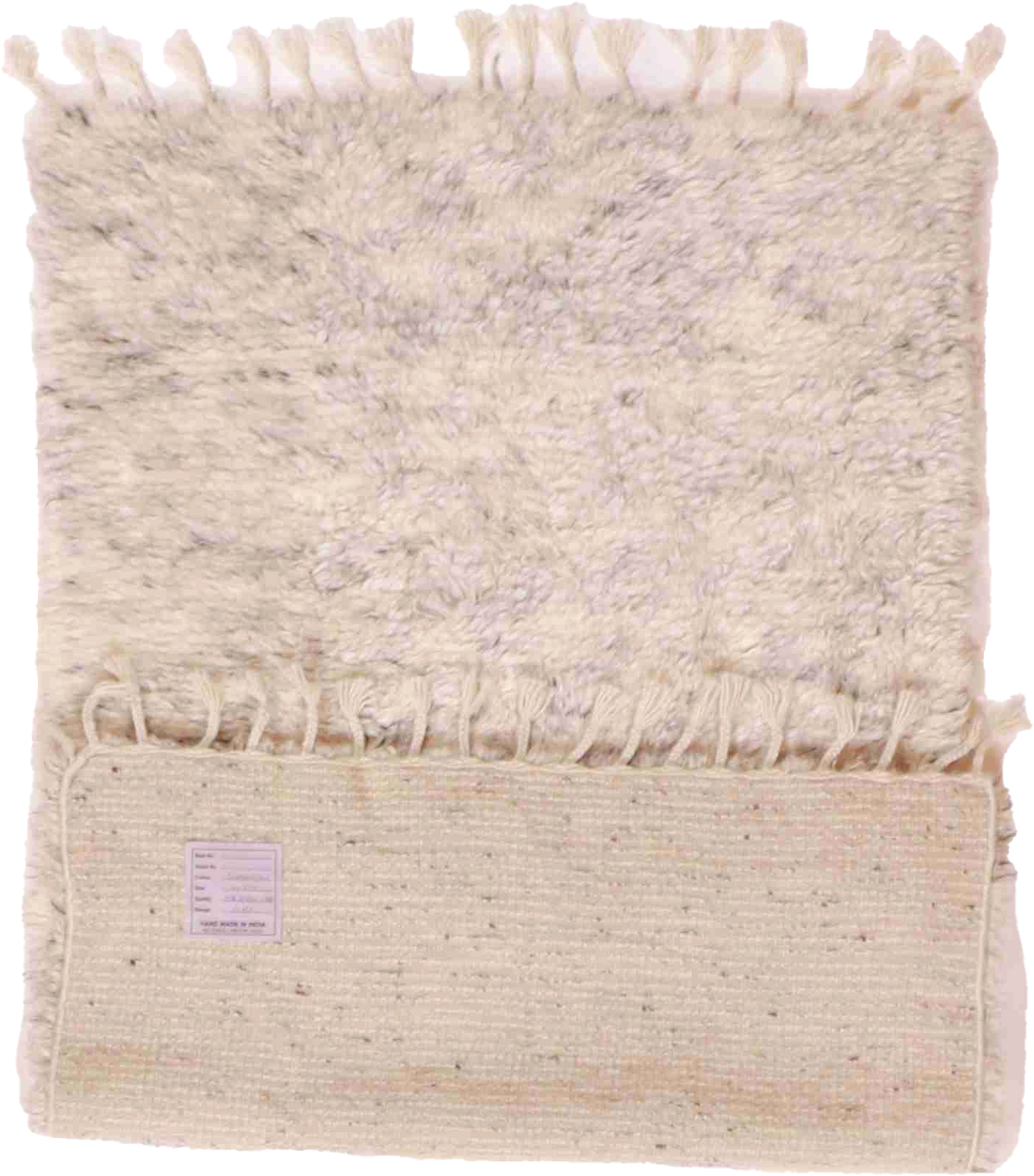 W 3.2 L 5.2 Moroccan 100% Wool Hand-Woven All-Over Design - 62794
