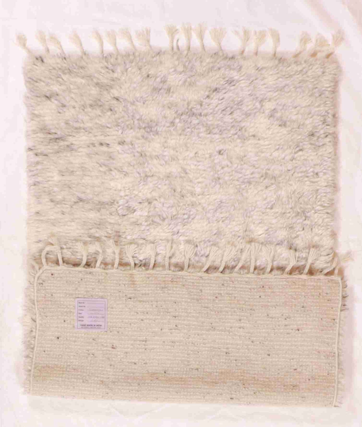 W 3.2 - L 5.2 - Moroccan Wool All Over Rectangle - Finest Hand-Knotted Quality Wool - 62794