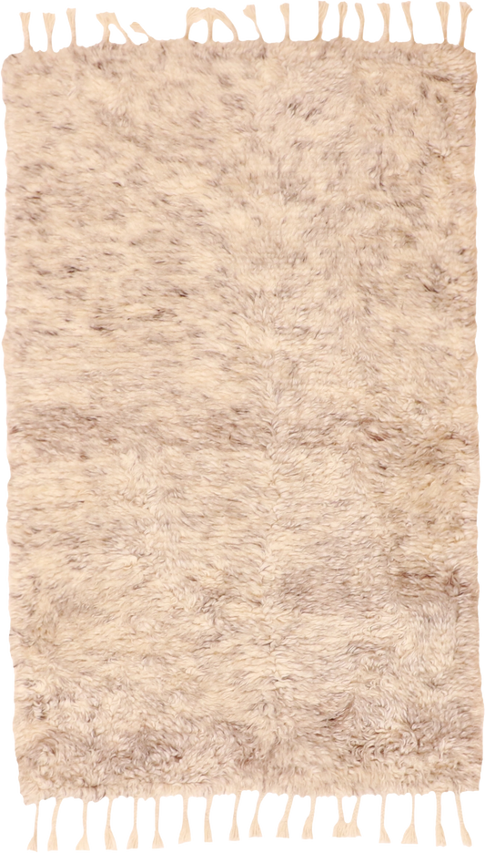 W 3.2 L 5.2 Moroccan 100% Wool Hand-Woven All-Over Design - 62799