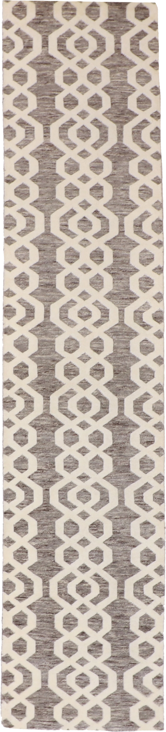 W 2.7 L 12 Moroccan Runner 100% Wool Hand-Woven Geometric Design - 62816