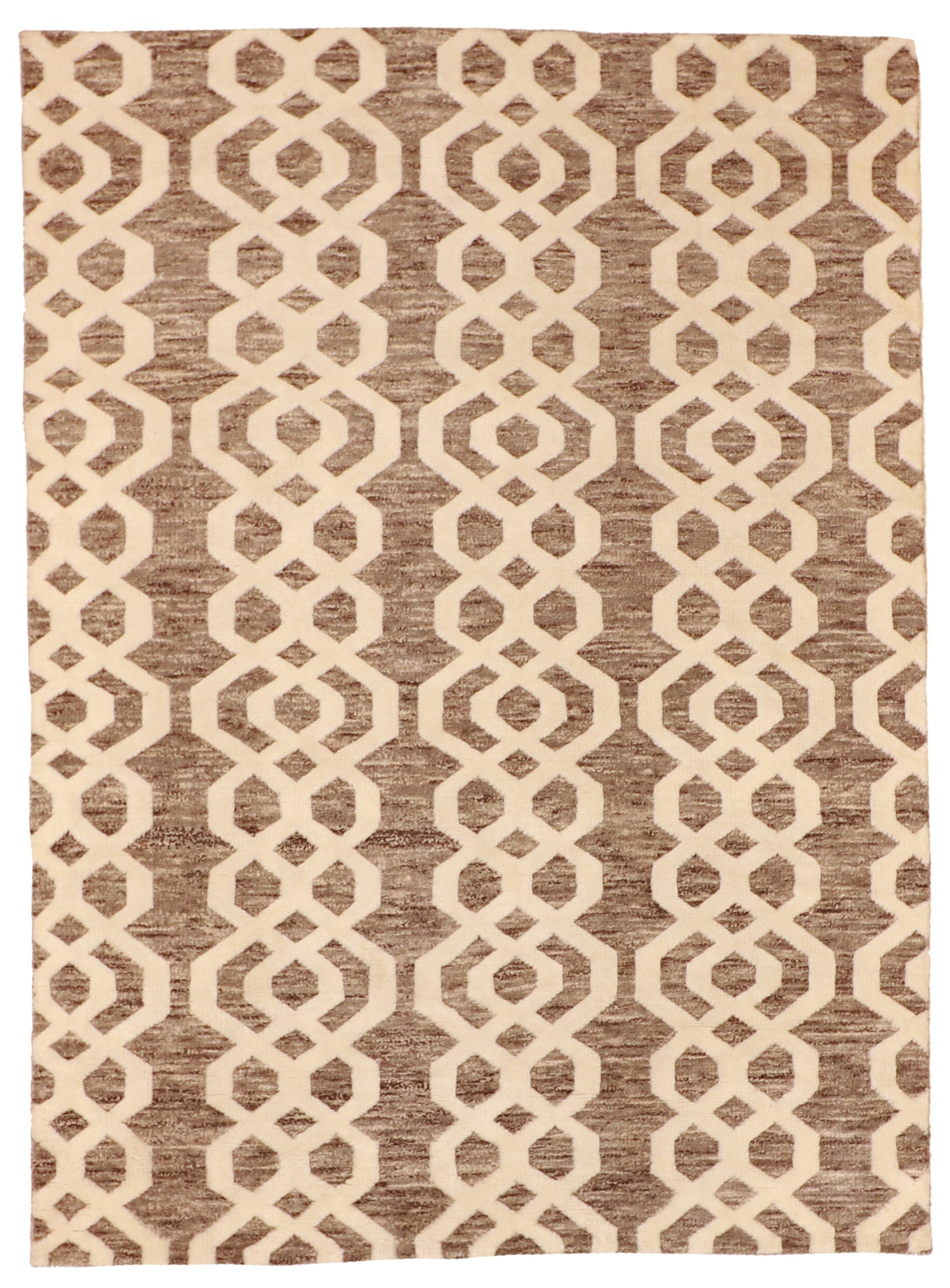 W 5 L 7 Moroccan 100% Wool Hand-Woven All-Over Design - 62838