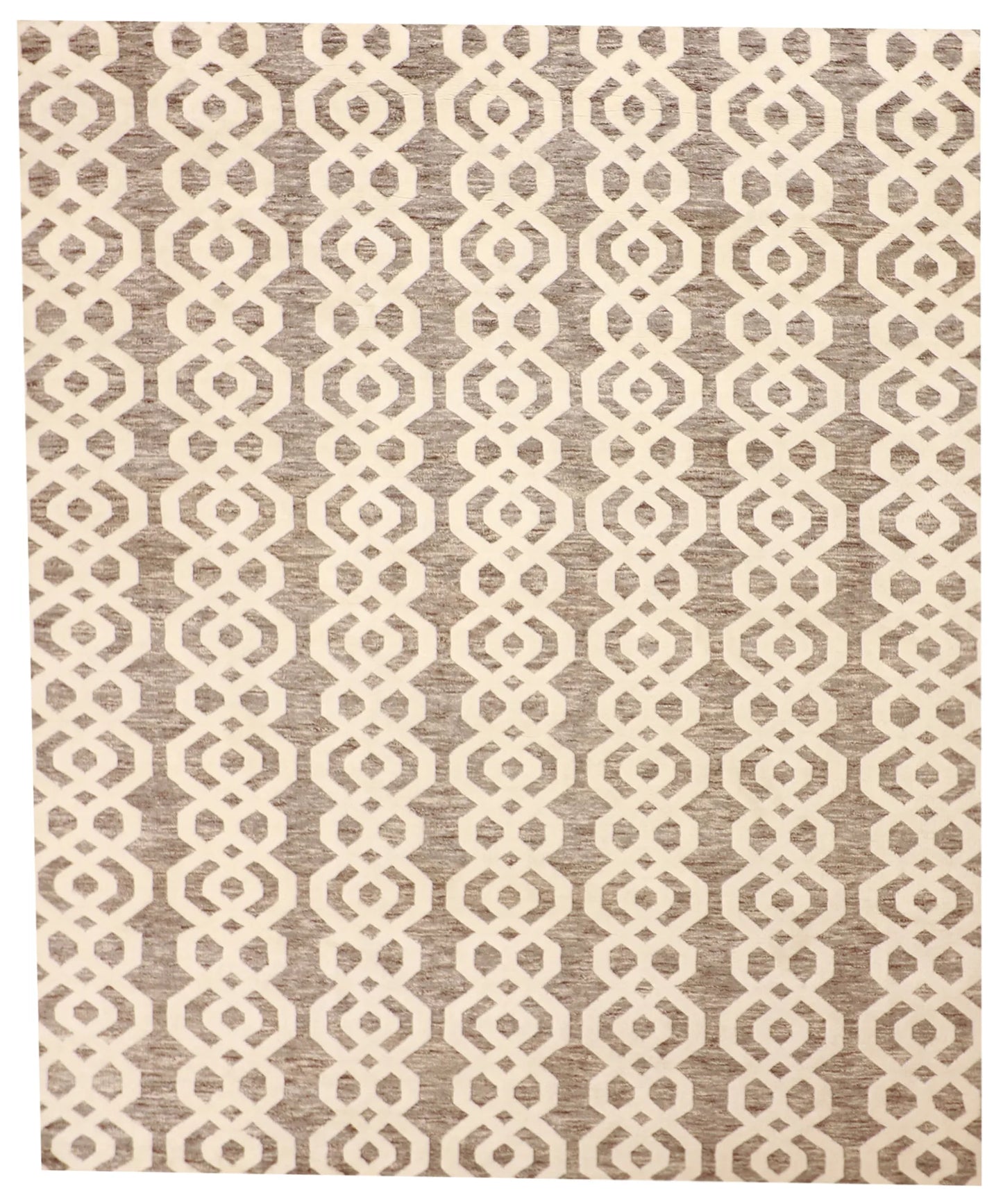 9 x12 - Moroccan Fine/Wool All Over Rectangle - Hand Knotted Rug — 62854