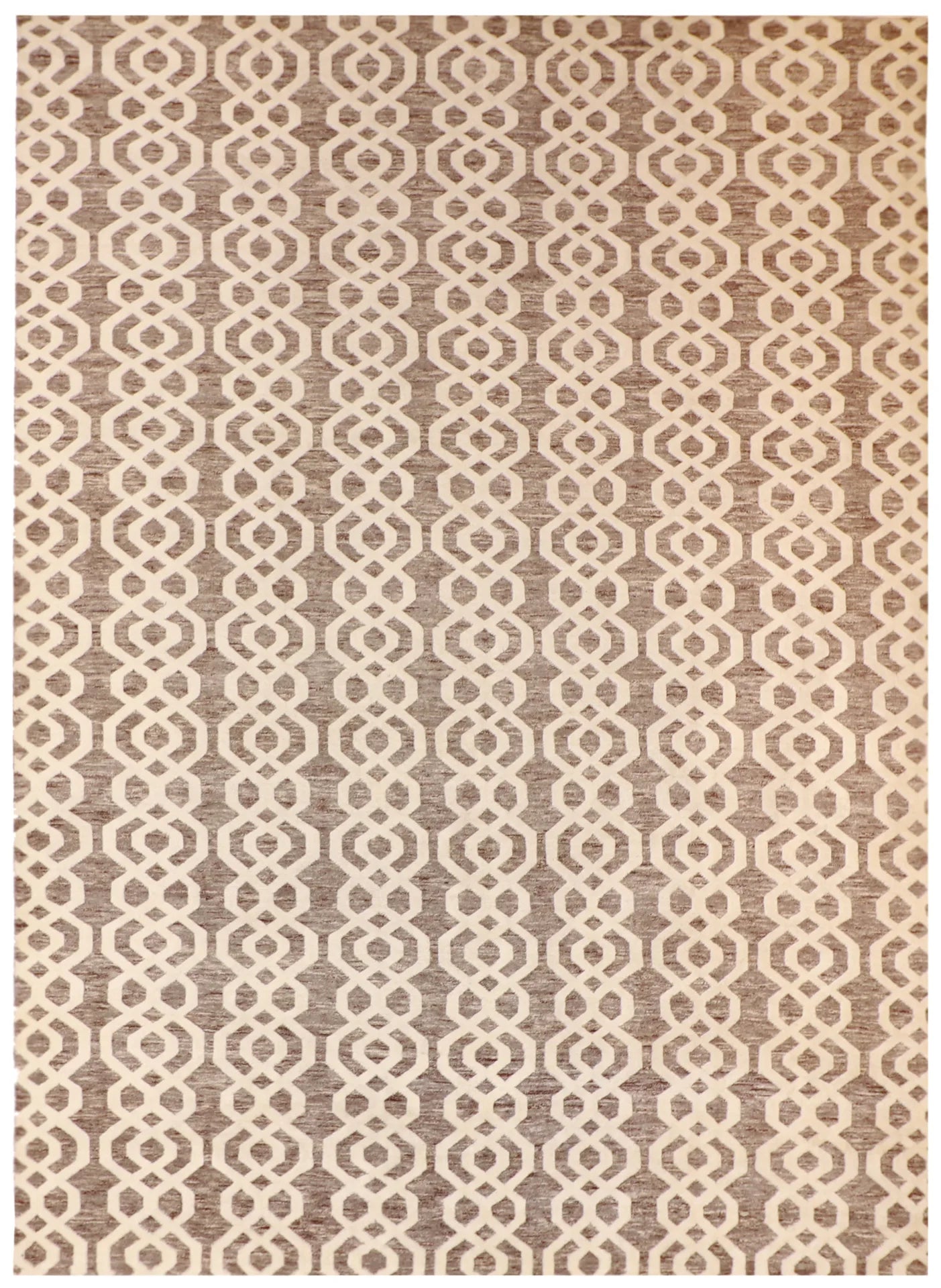 10 x 14 - Moroccan Wool Contemporary Rectangle - Finest Hand-Knotted Quality Wool — 62857