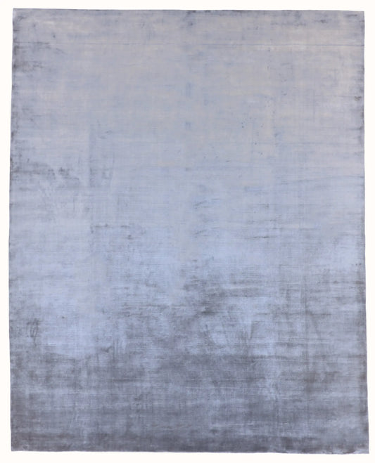 8.2 x 10.2 - Modern Silk Contemporary Rectangle - Finest Hand-Knotted Quality Wool — 62866