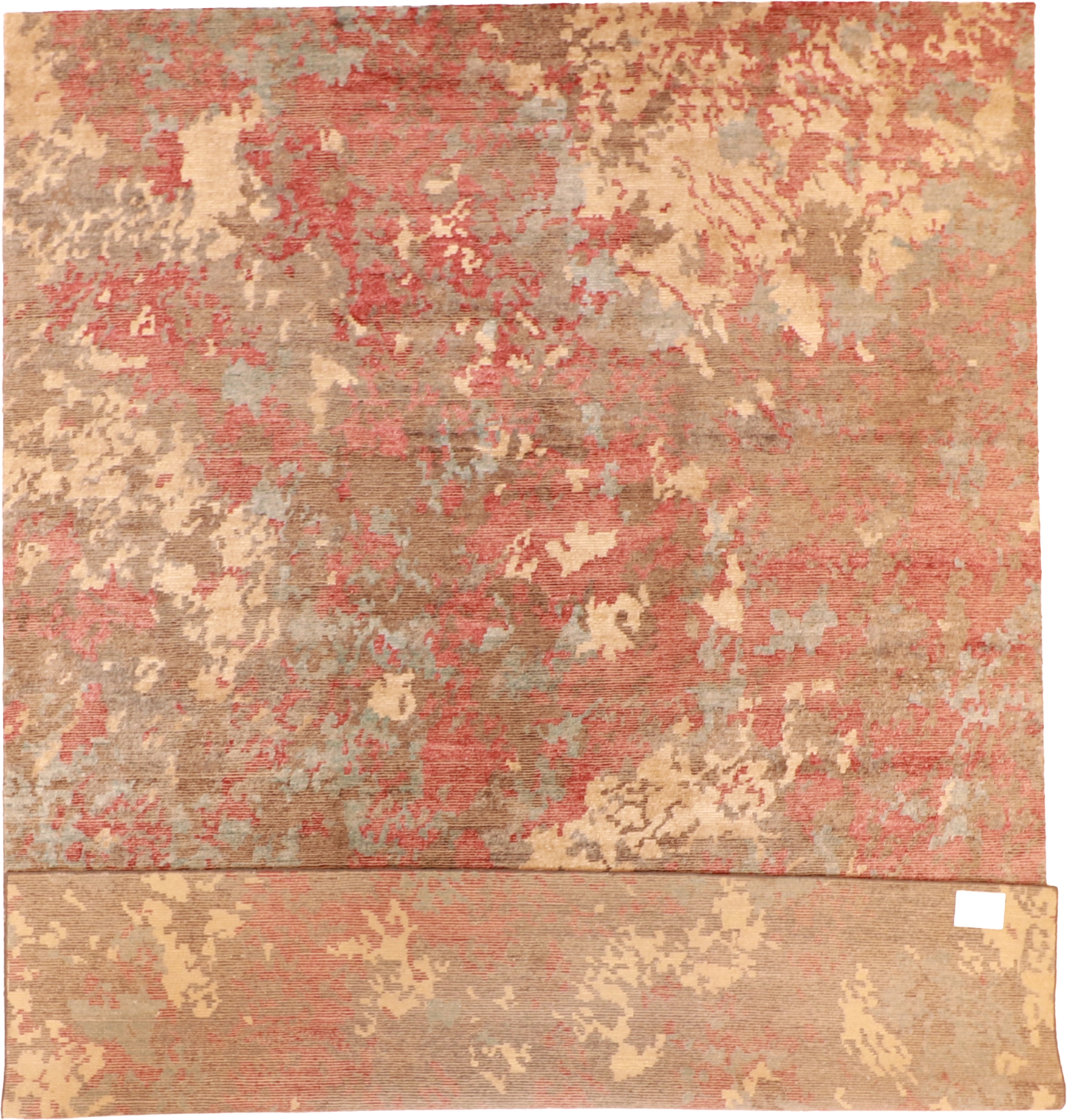 W 9 L 11.10 Modern Wool And Silk Blend Hand-Woven Contemporary Design - 62909
