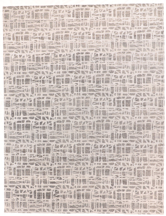 W 9 L 11.10 Modern Wool Silk Blend Handmade - 62910