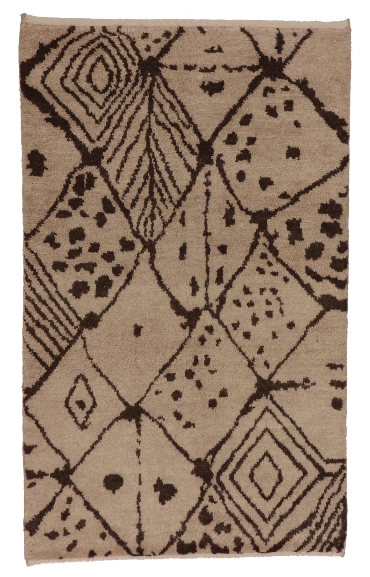 3 x 5 - Morrocan Fine/Wool All Over Rectangle - Finest Hand-Knotted Quality Wool — 62937