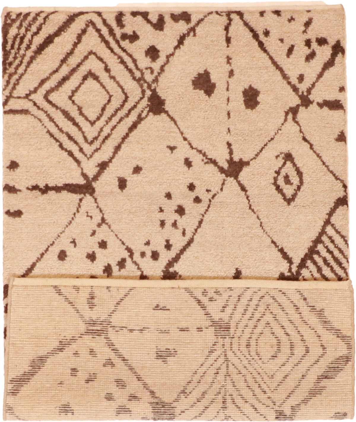 W 3 L 5 Moroccan 100% Wool Hand-Woven All-Over Design - 62938