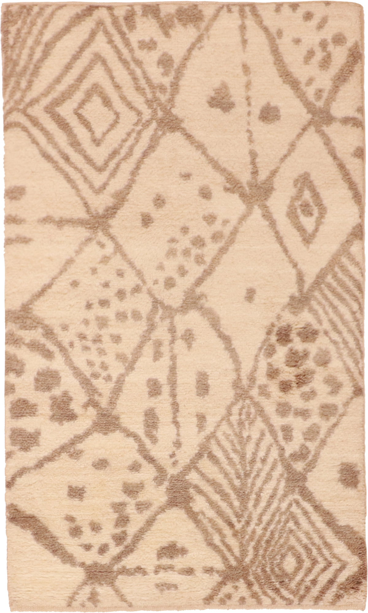 W 3 L 5 Moroccan 100% Wool Hand-Woven All-Over Design - 62940