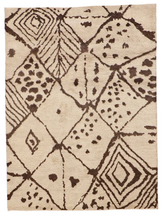 W 5.2 L 6.10 Moroccan 100% Wool Hand-Woven All-Over Design - 62941