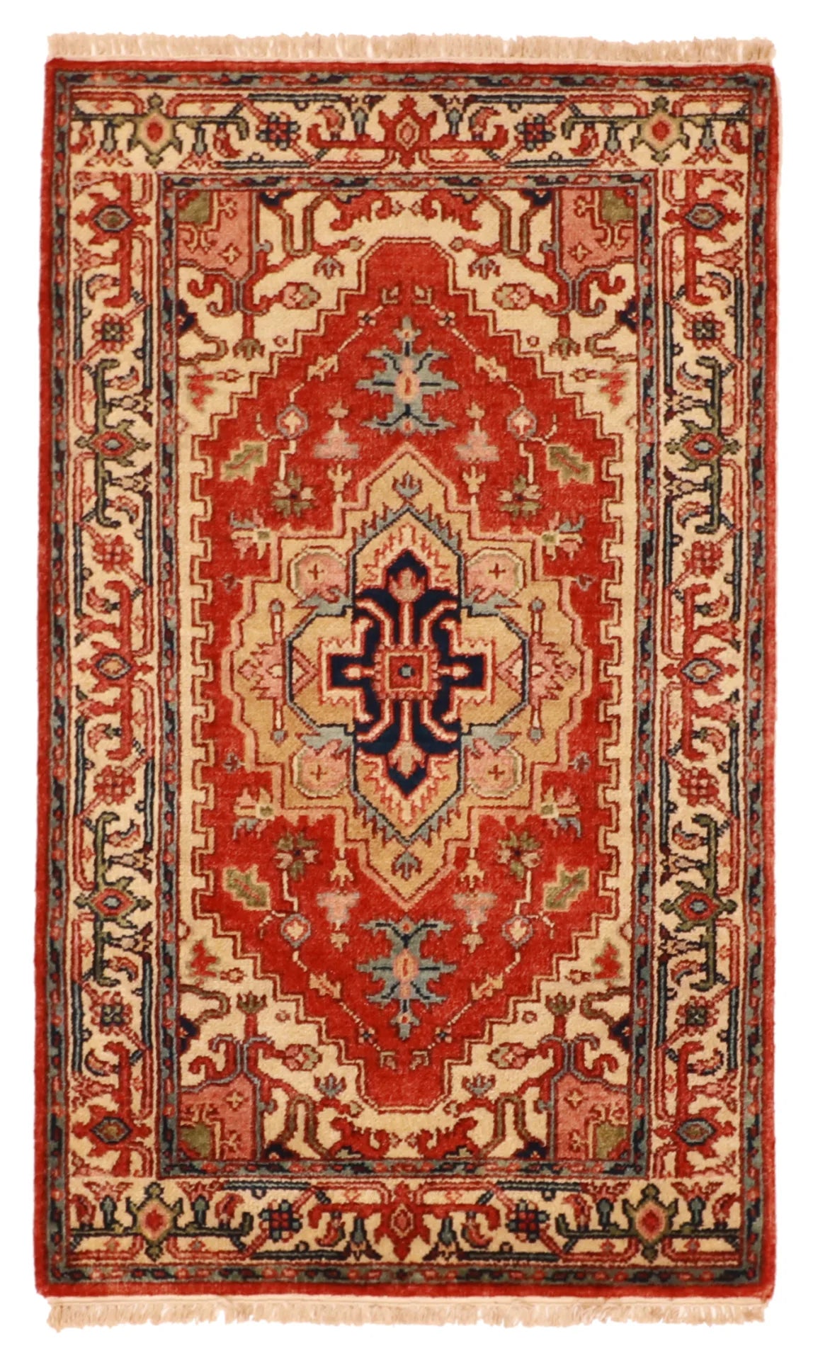 3.1 x 5.1 - Serapie Wool Geometric Rectangle - Finest Hand-Knotted Quality Wool — 62960