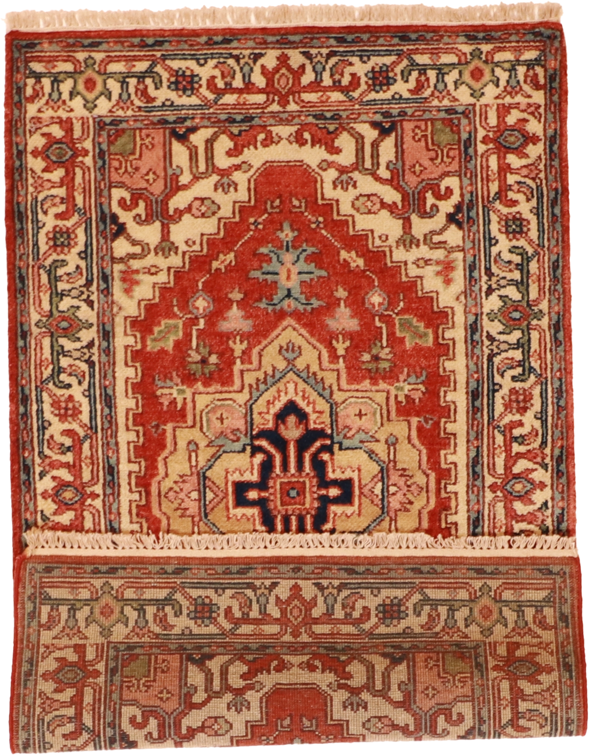 W 3.1 L 5.1 Serapie 100% Wool Hand-Woven Geometric Design - 62960