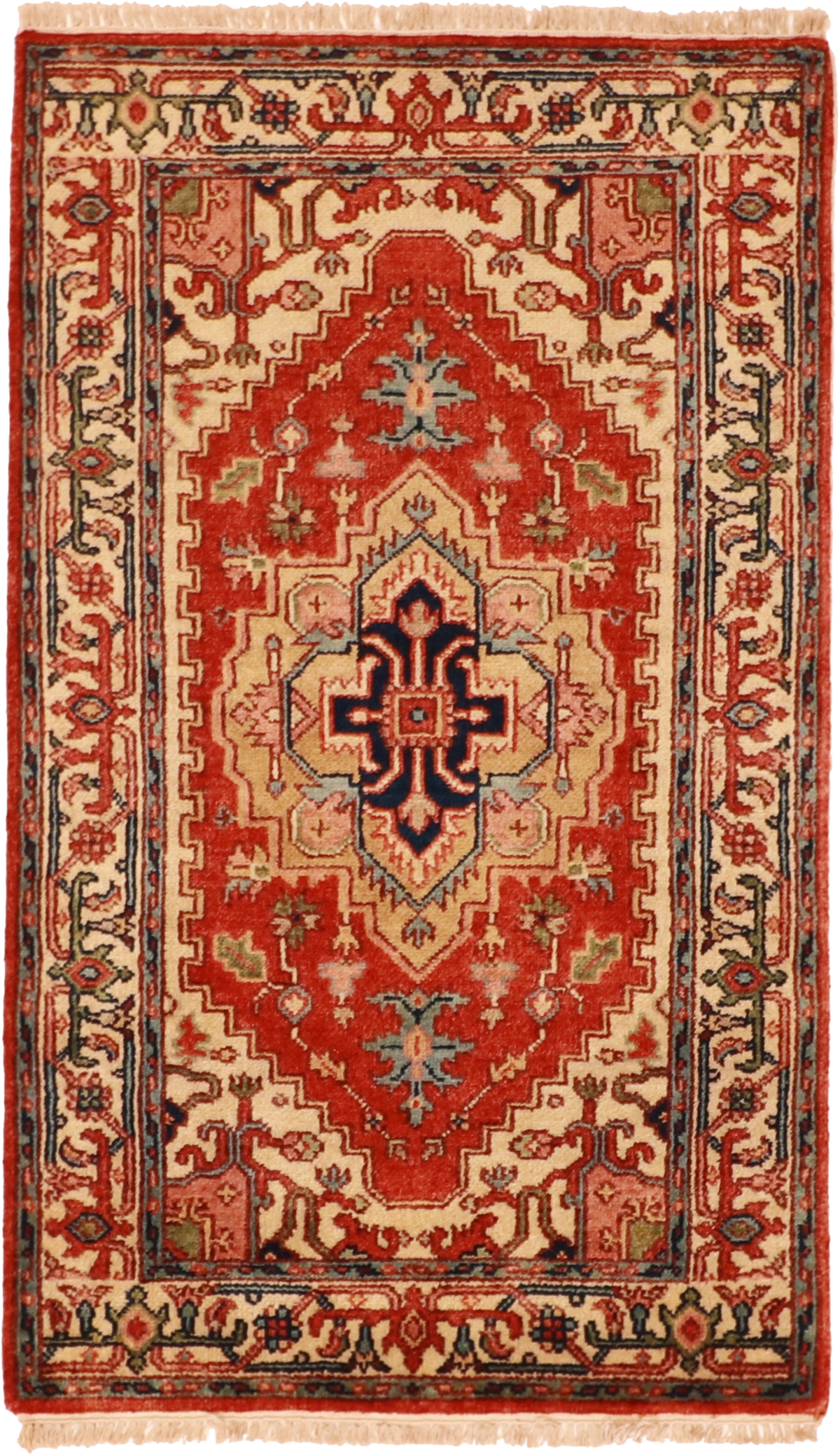 W 3.1 L 5.1 Serapie 100% Wool Hand-Woven Geometric Design - 62960