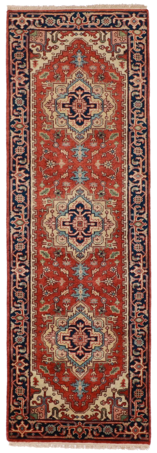 2.8 x 7.11 - Serapie Fine/Wool All Over Rectangle - Finest Hand-Knotted Quality Wool - 62971