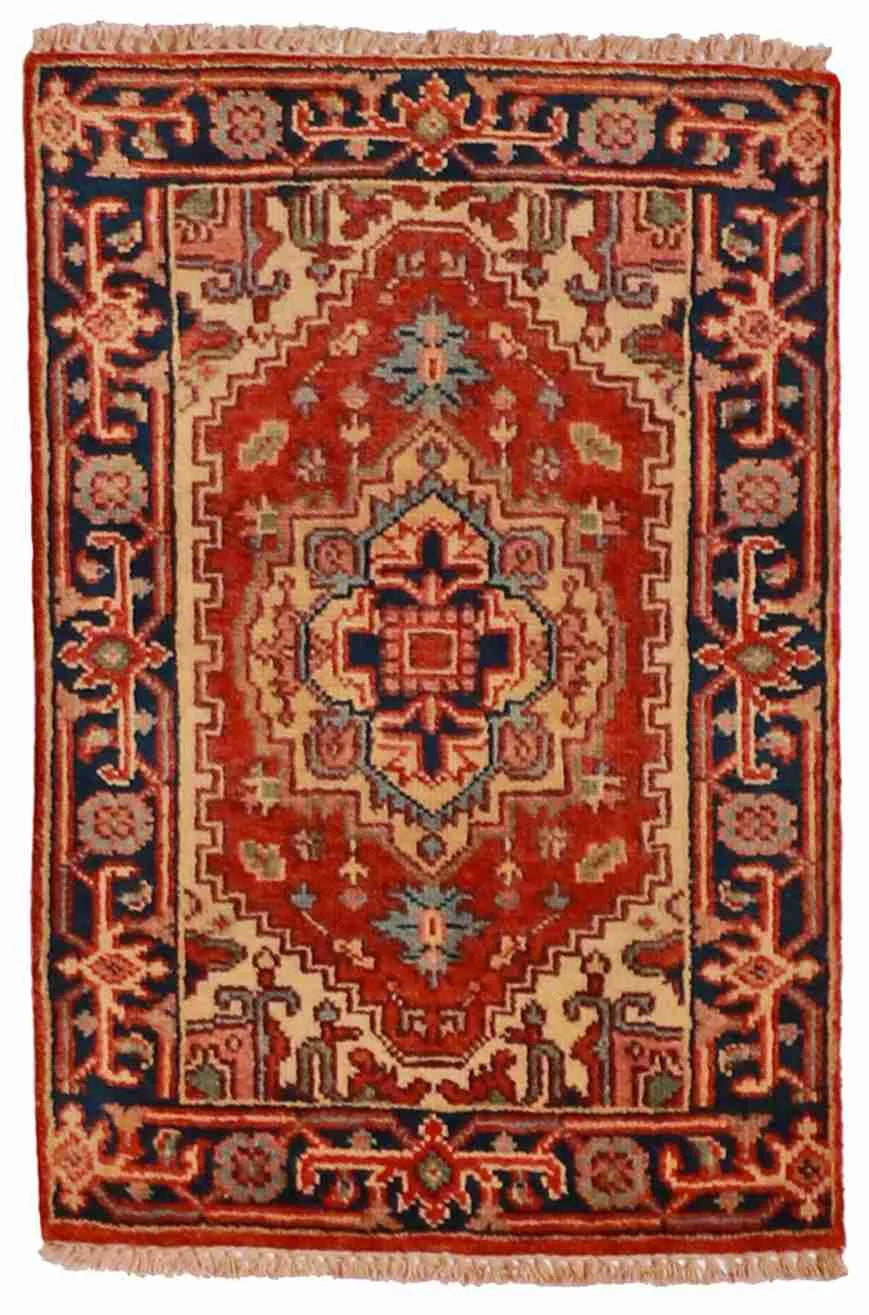 2 x 3 - Serapie Fine/Wool All Over Rectangle - Finest Hand-Knotted Quality — 62975
