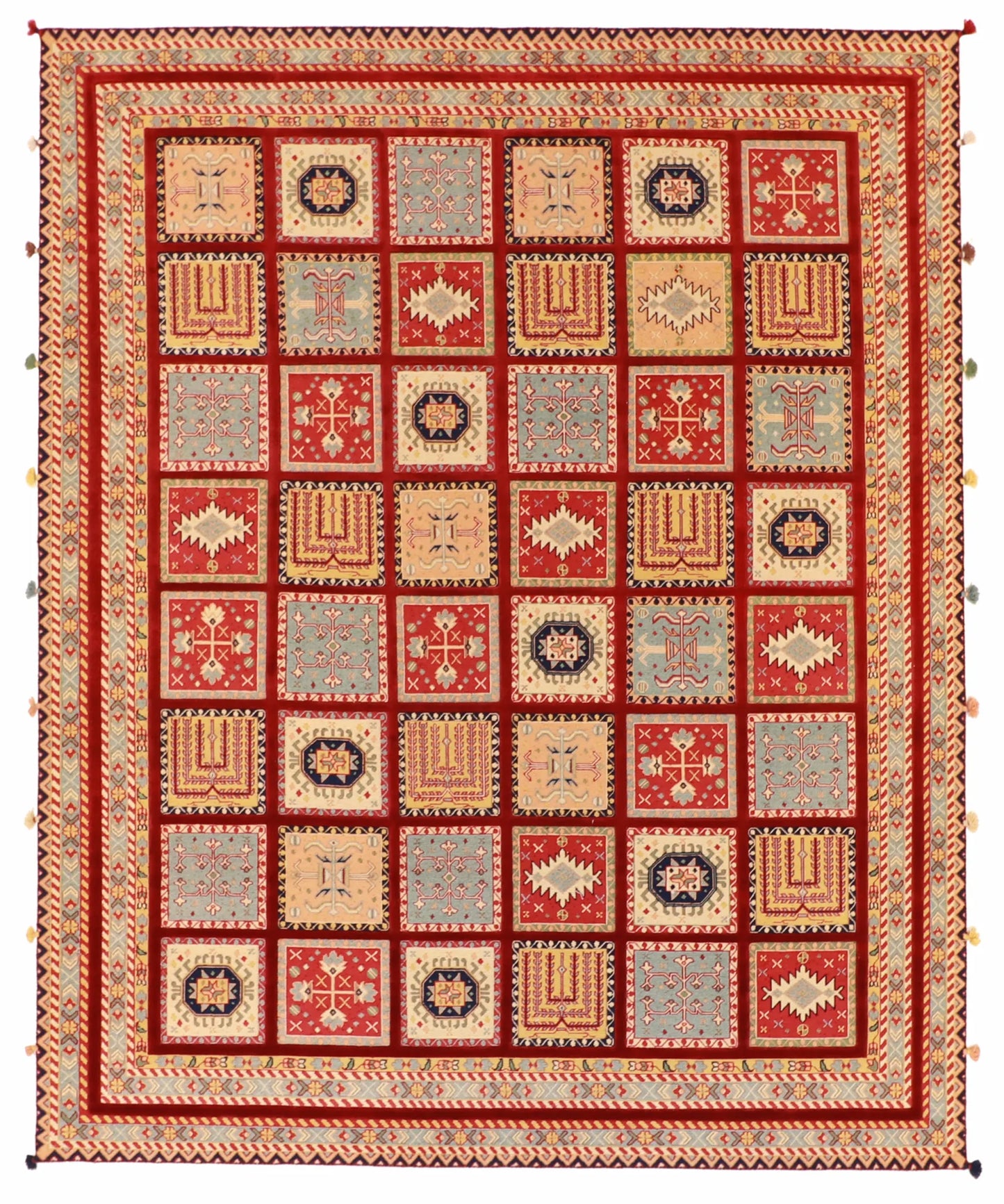 8 x 9.11 - Baluch Fine/Wool All Over Rectangle - Hand Woven Rug — 62984
