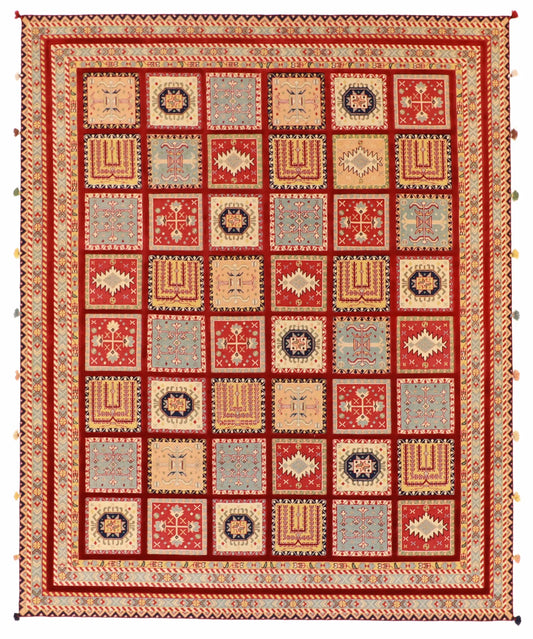 8 x 9.11 - Baluch Fine/Wool All Over Rectangle - Hand Woven Rug — 62984