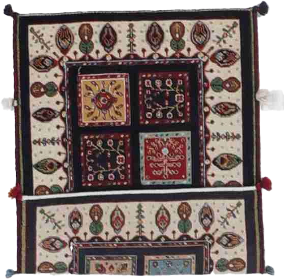 W 2 L 3 Baluch 100% Wool Hand-Woven All-Over Design - 62993