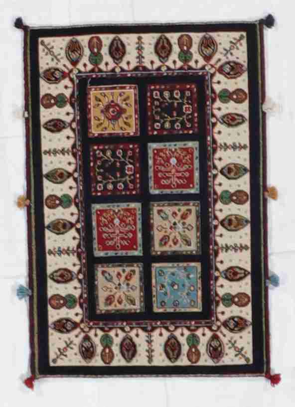 W 2 - L 3 - Baluch Fine/Wool All Over Rectangle - Finest Hand-Knotted Quality Wool - 62993