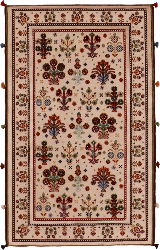 W 3 L 5 Lori 100% Wool Hand-Woven All-Over Design - 63007